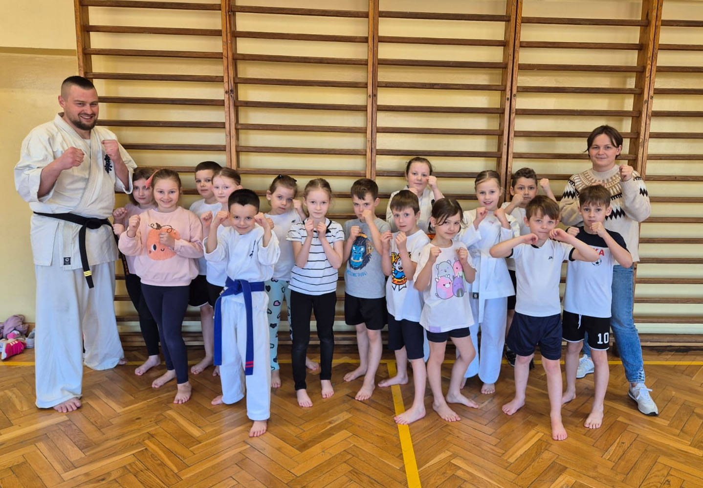 Karate na WF-ie w ZSP nr 4 w Limanowej – Limanowski Klub Kyokushin Karate